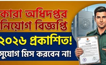 কারা অধিদপ্তর নিয়োগ বিজ্ঞপ্তি