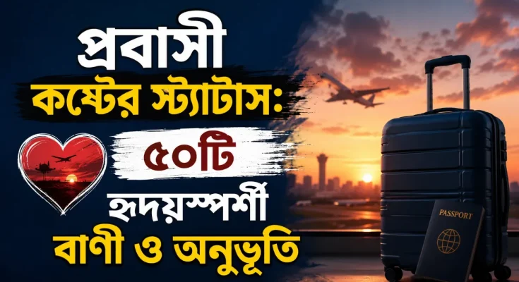 প্রবাসী কষ্টের স্ট্যাটাস: ৫০টি হৃদয়স্পর্শী বাণী ও অনুভূতি